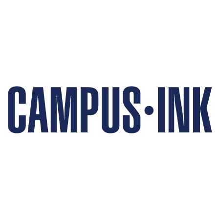 Logo of Campus Ink, featuring bold navy blue font with two distinct sections: 'CAMPUS' and 'INK'.